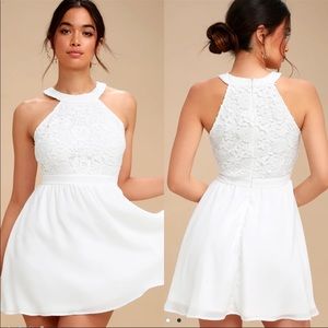 Lulu’s Love Game Lace Skater Dress